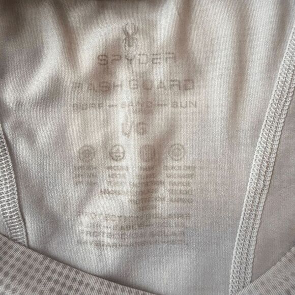 Sypder Men's Short Sleeve Camo Print UPF Swim Shirt Rash Guard Gray Size Large - Picture 4 of 7